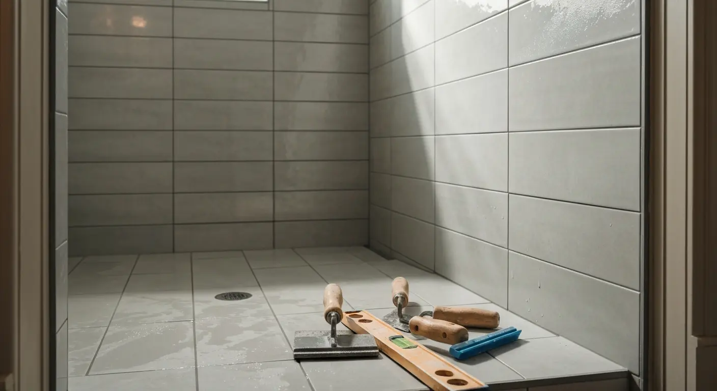 Tile shower installation