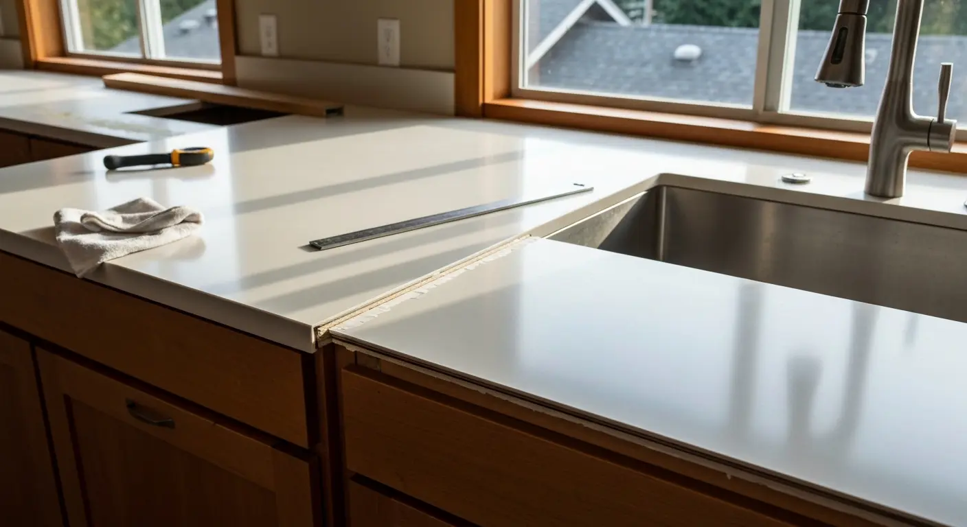 Laminate countertop installation