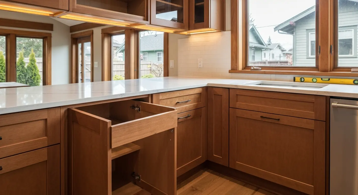 Kitchen cabinetry and counters