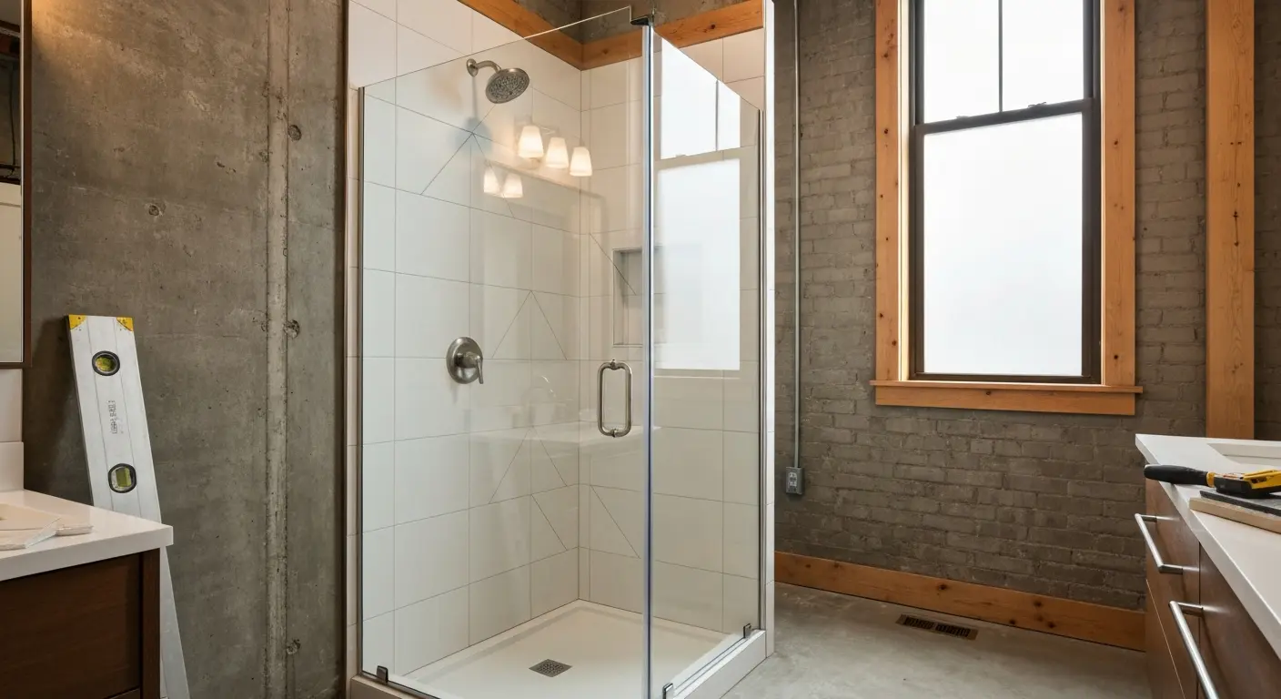 Tile shower installation bathroom remodel