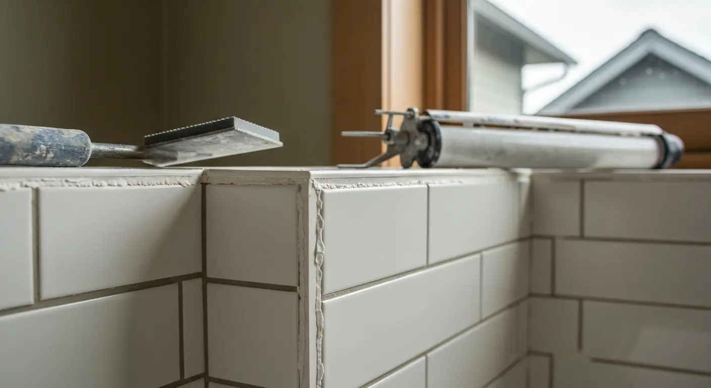 Professional grout and caulk application
