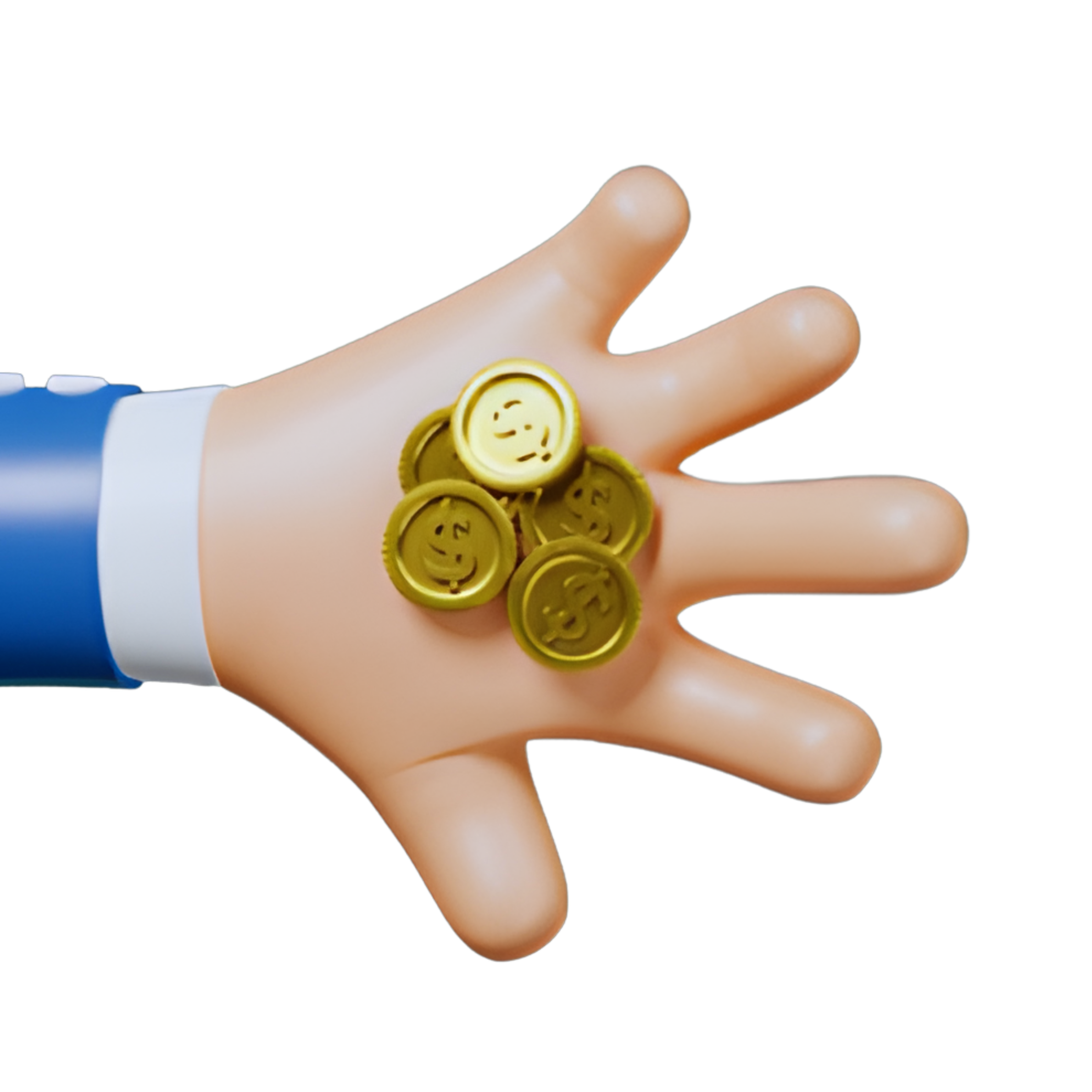 Left Hand with Coins