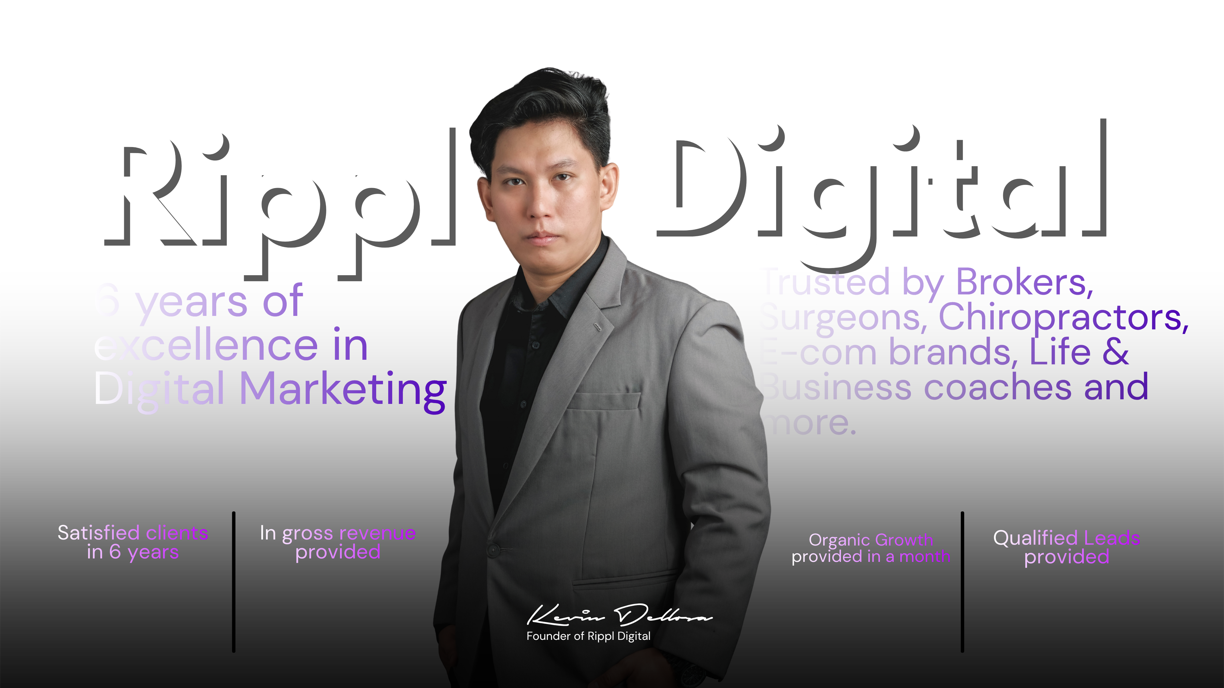 Rippl Digital founder Kevin Dellosa with agency positioning and client results