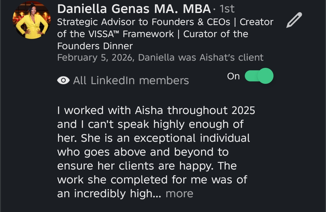Elizabeth McCoy — client screenshot