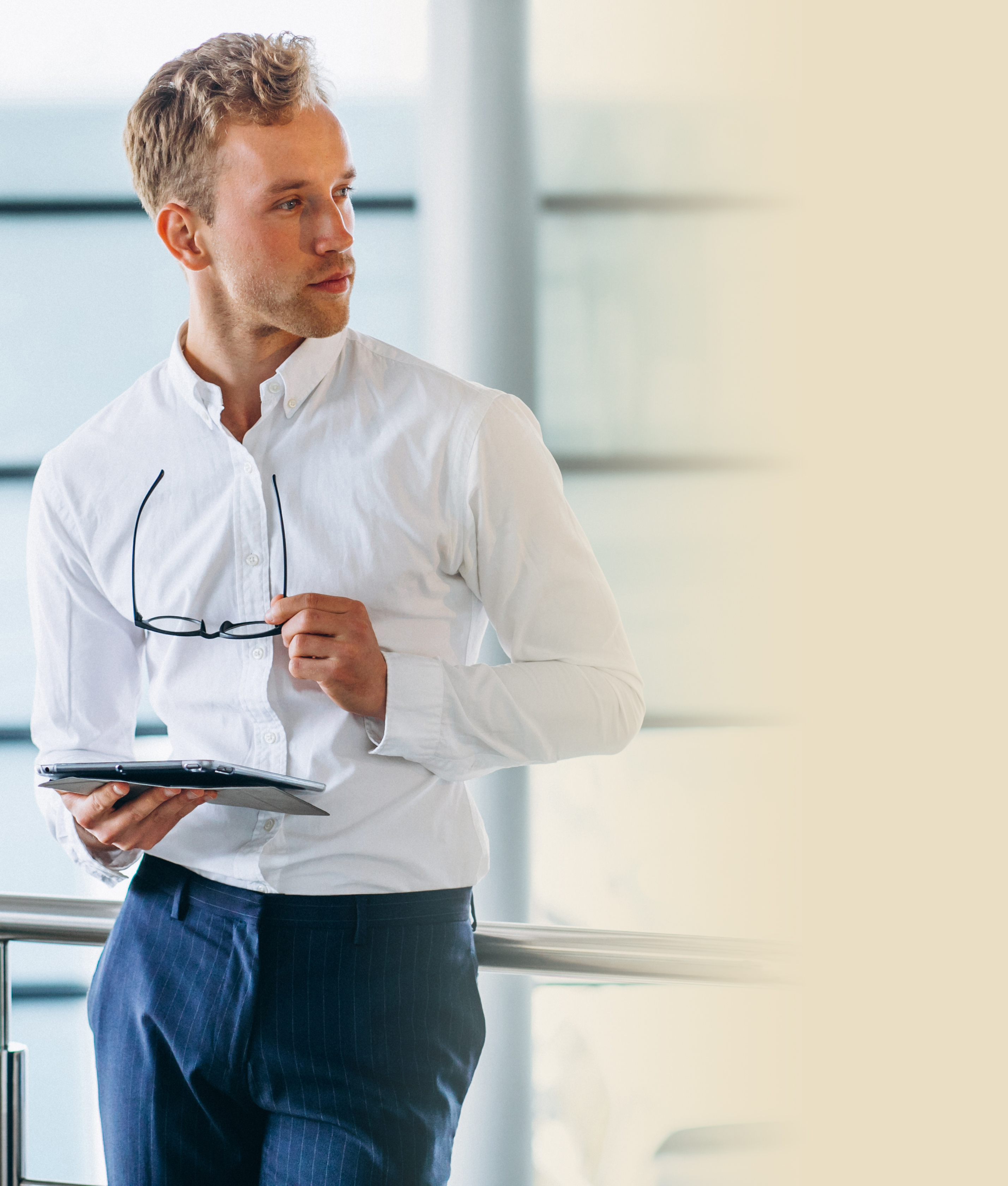 Portrait of a white male professional