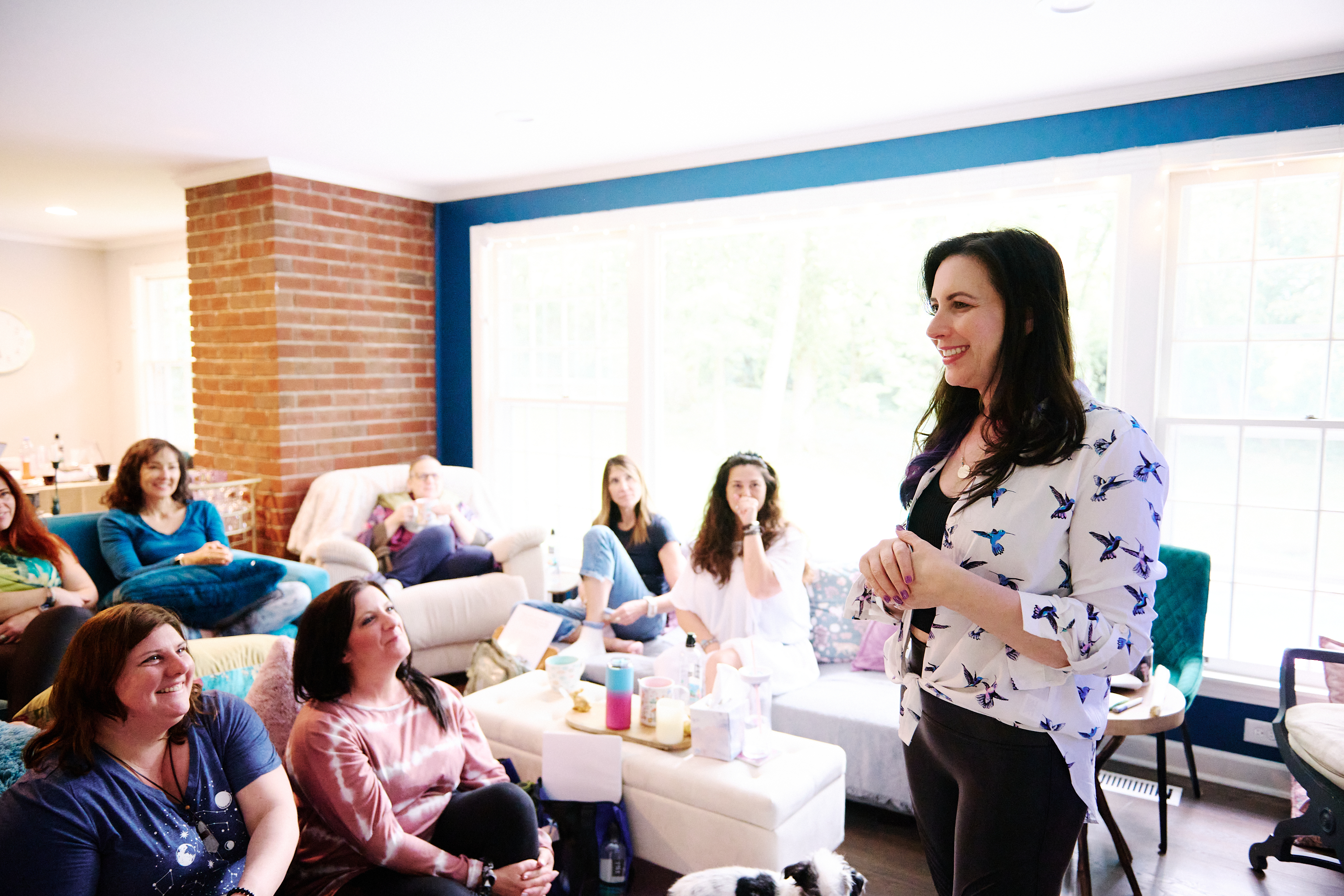Elysia teaching an intimate group