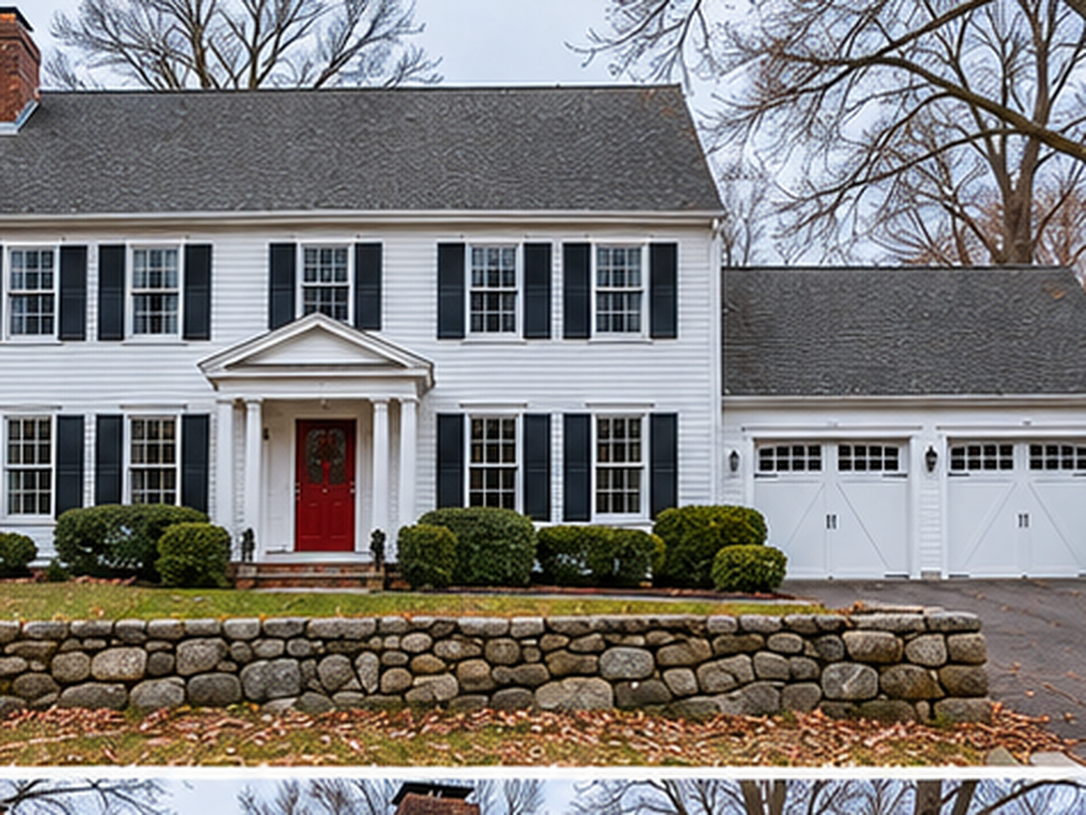 Colonial home, before