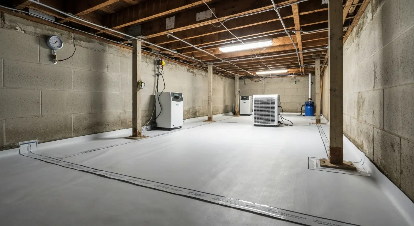 Mold remediation in crawlspace
