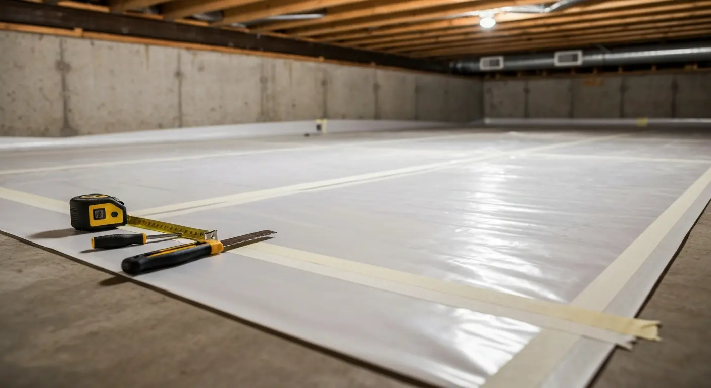 Vapor barrier floor coverage