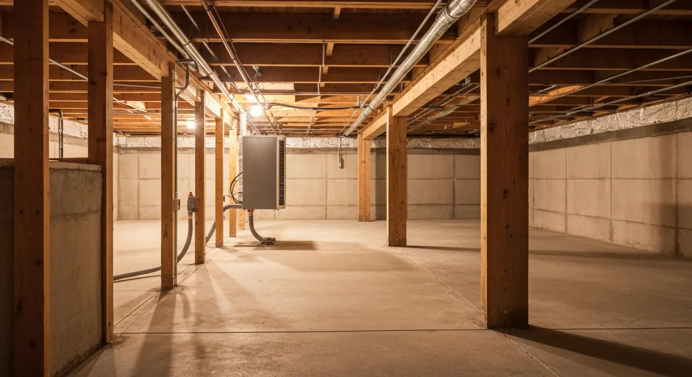 Dehumidifier installation in crawlspace