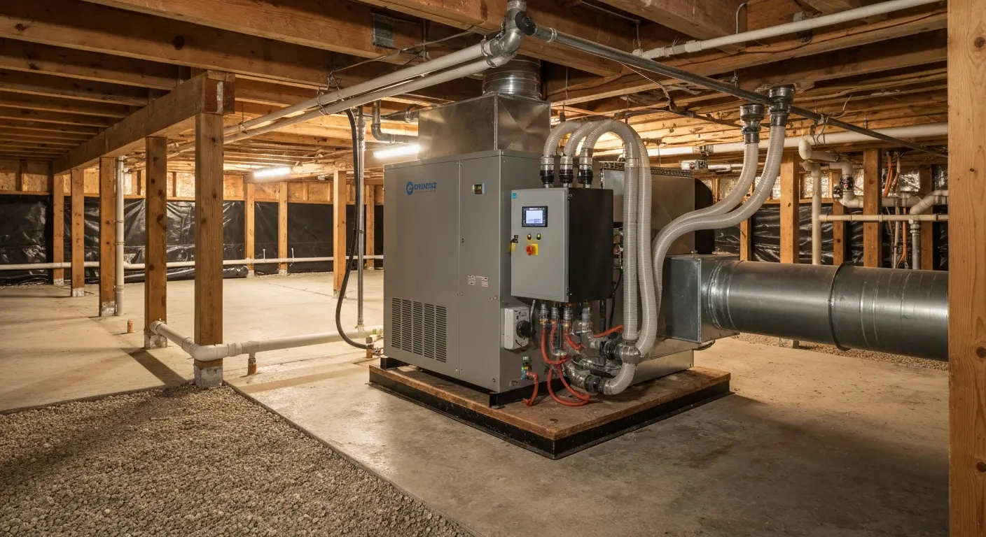 Crawlspace dehumidifier