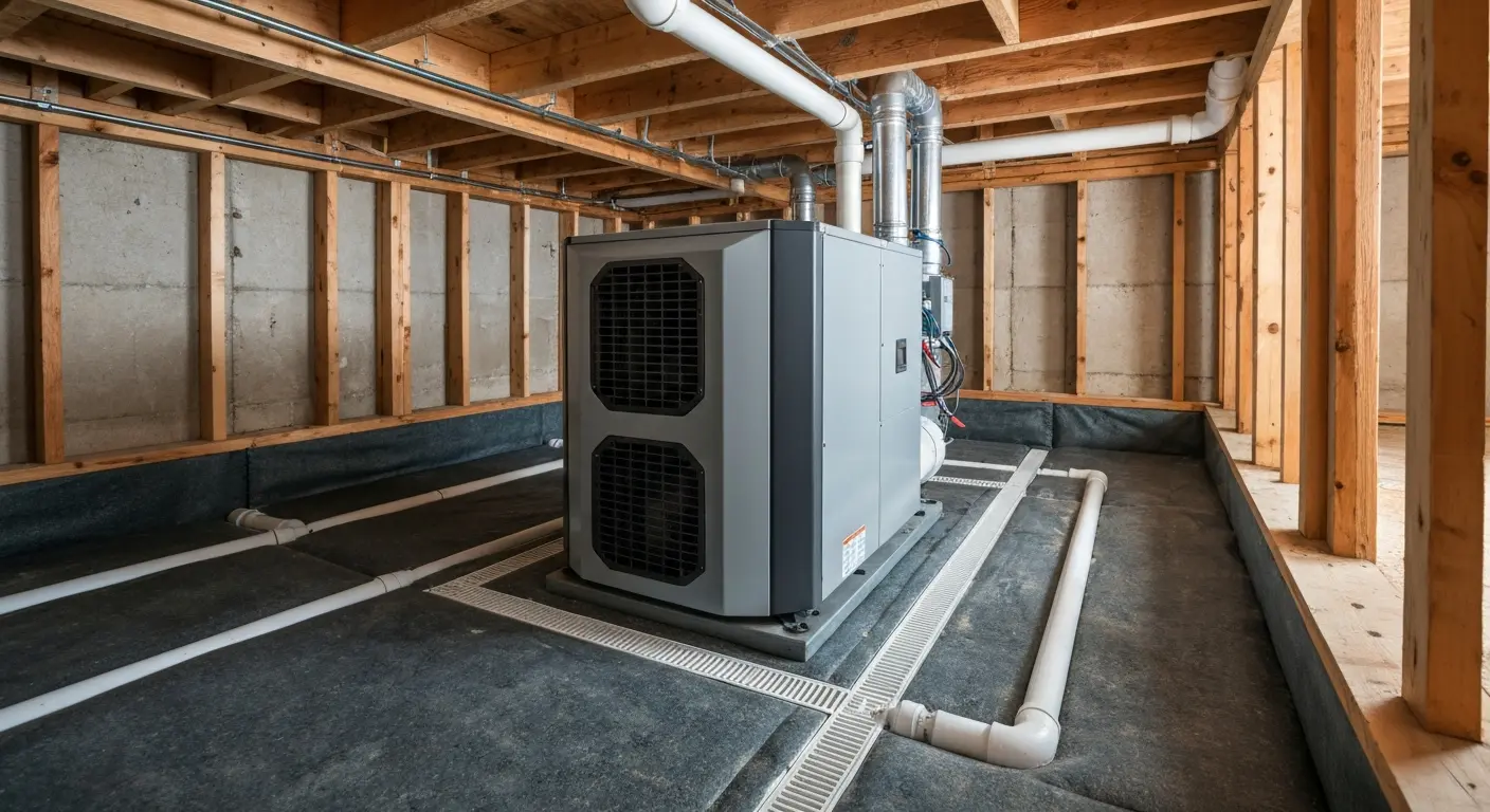 Crawlspace dehumidifier system