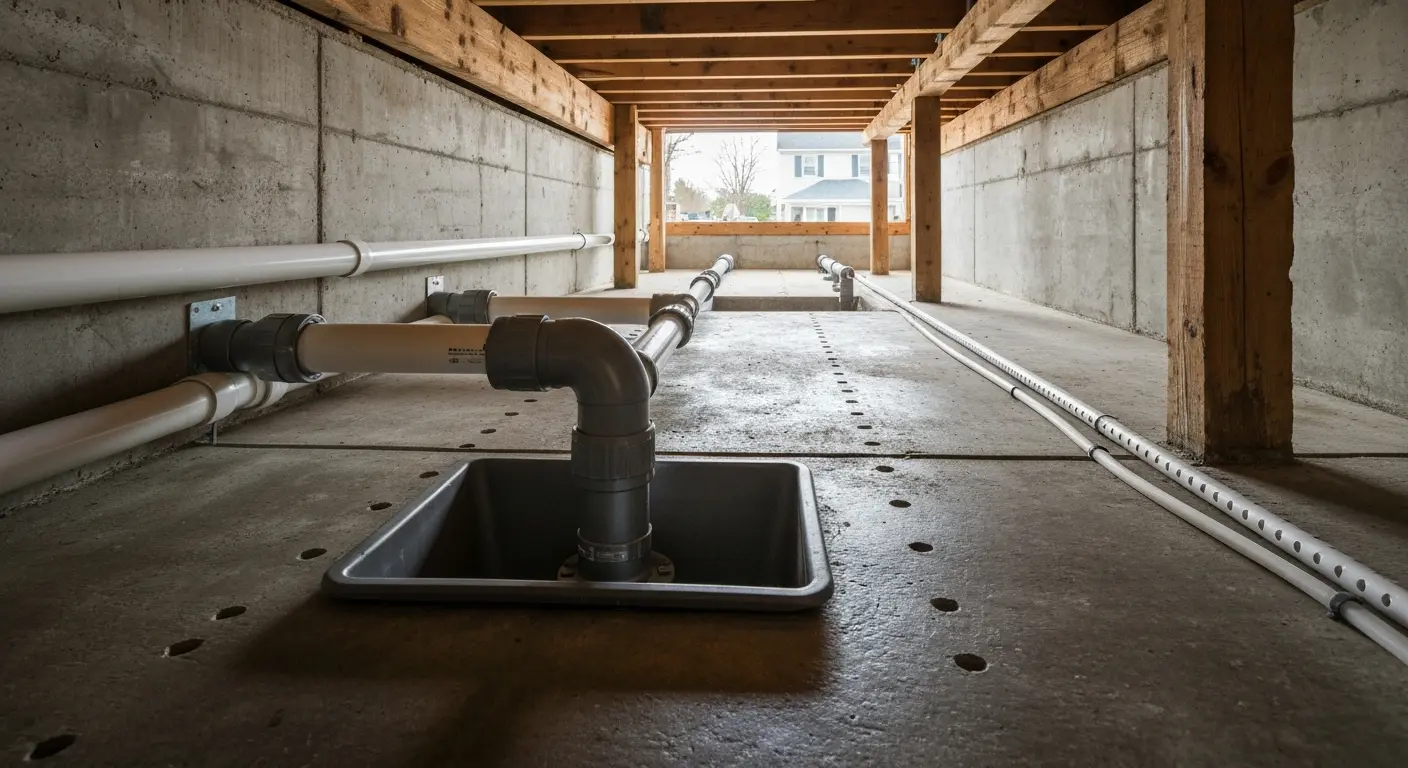 Moisture control system installation