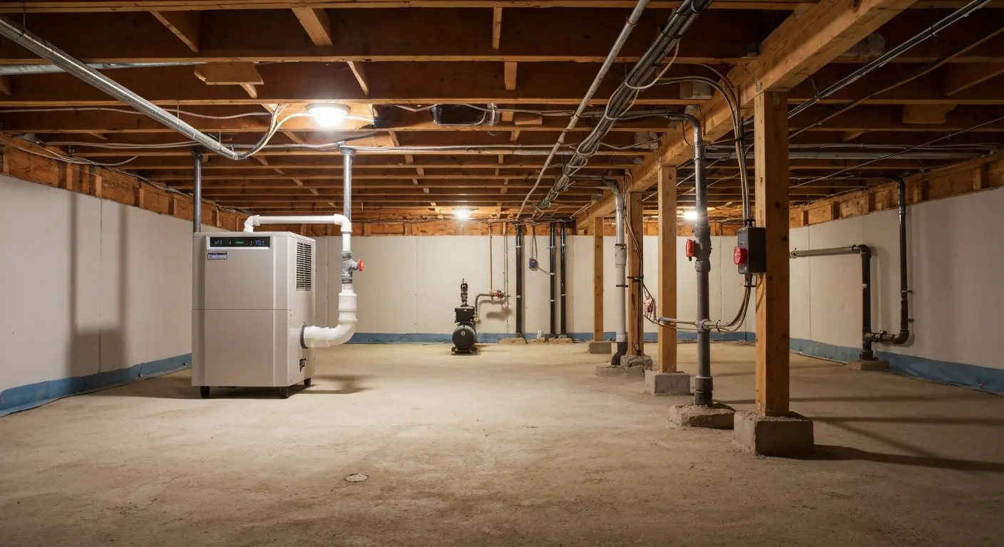 Crawl space dehumidifier
