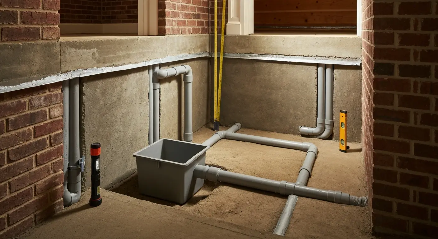 Crawl space drainage