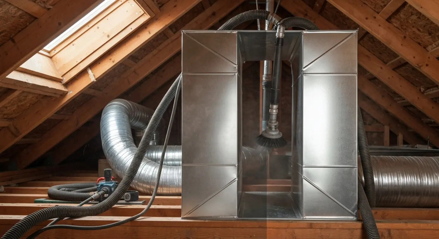 Air duct cleaning service in HVAC system