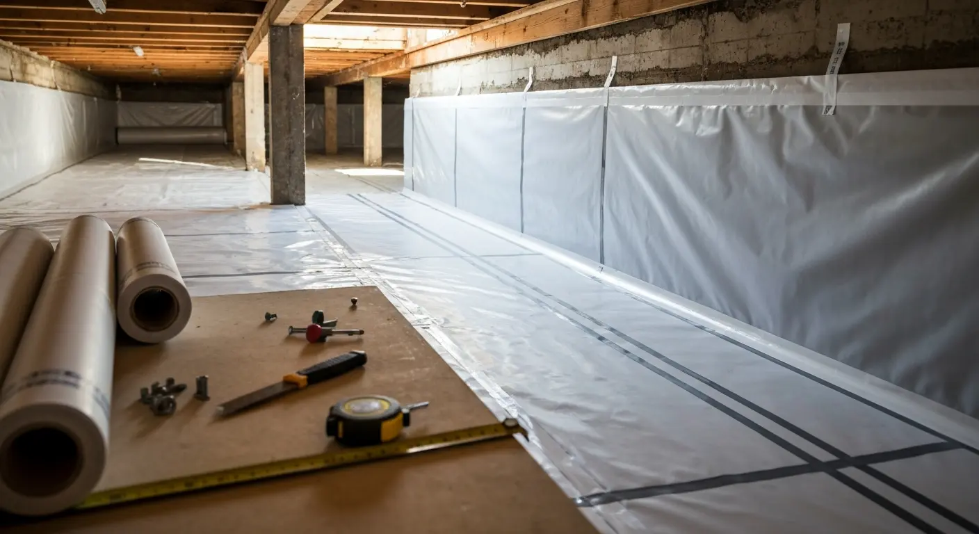 Crawlspace encapsulation installation