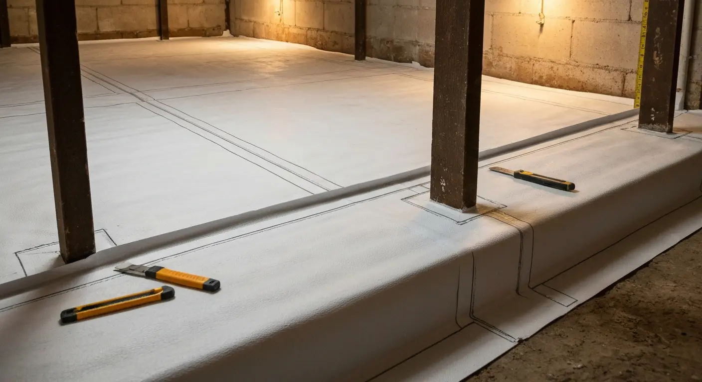 Moisture control installation