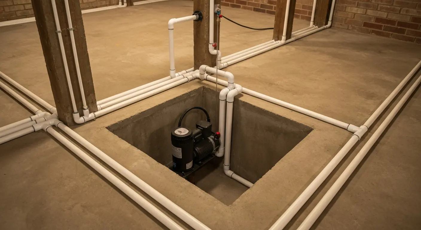 Crawlspace drain and waterproofing system
