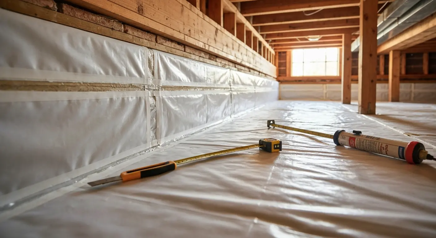 Insulation and vapor barrier installation
