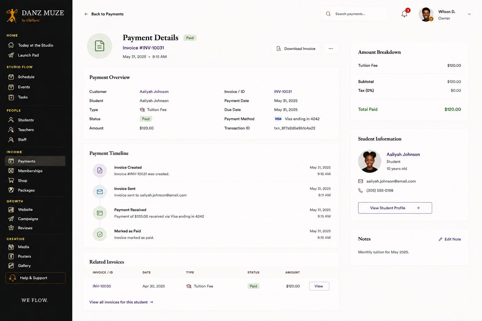 Payment Detail