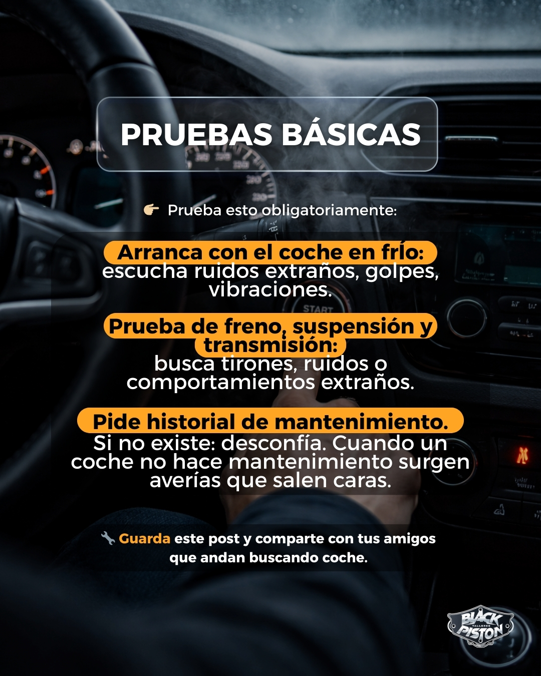antes de comprar un coche de segunda mano