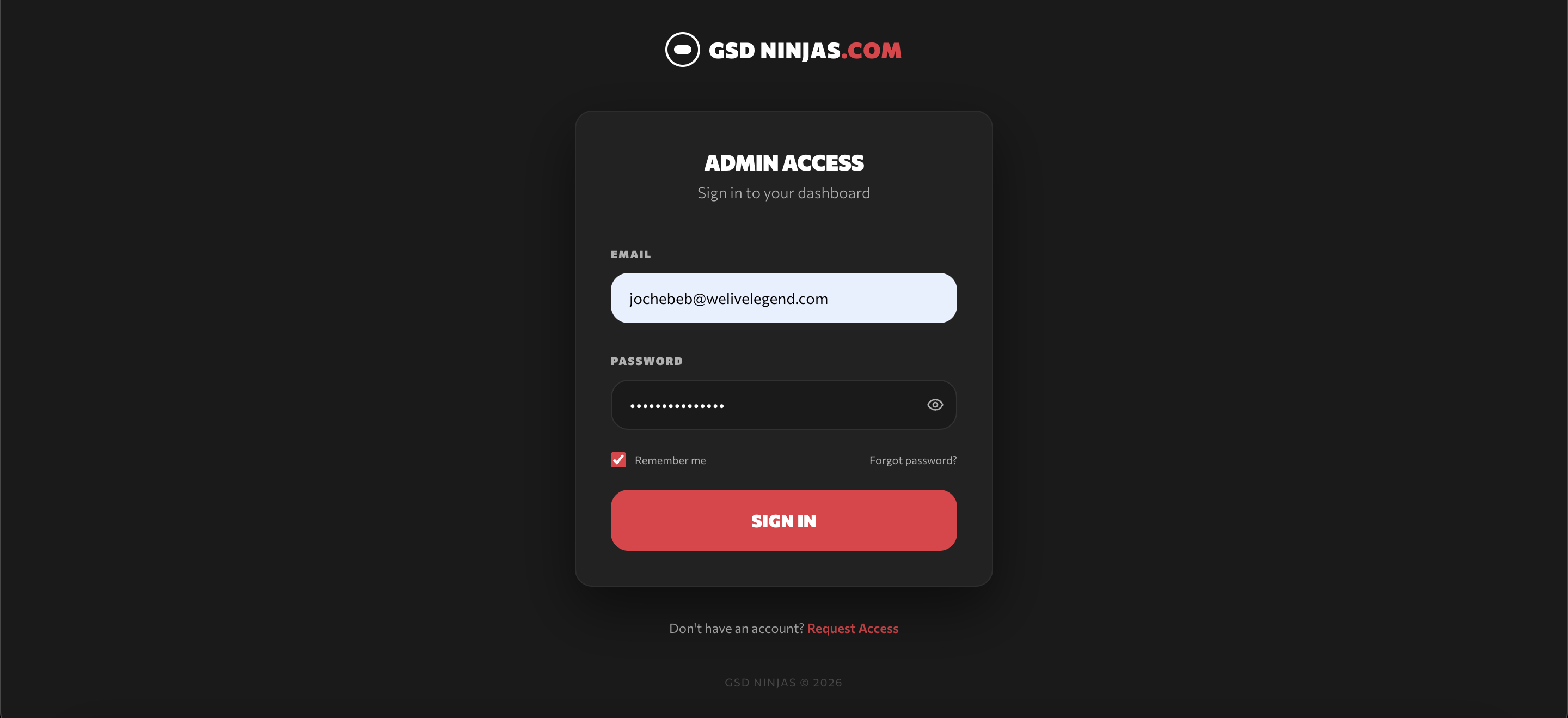 Login and portal access