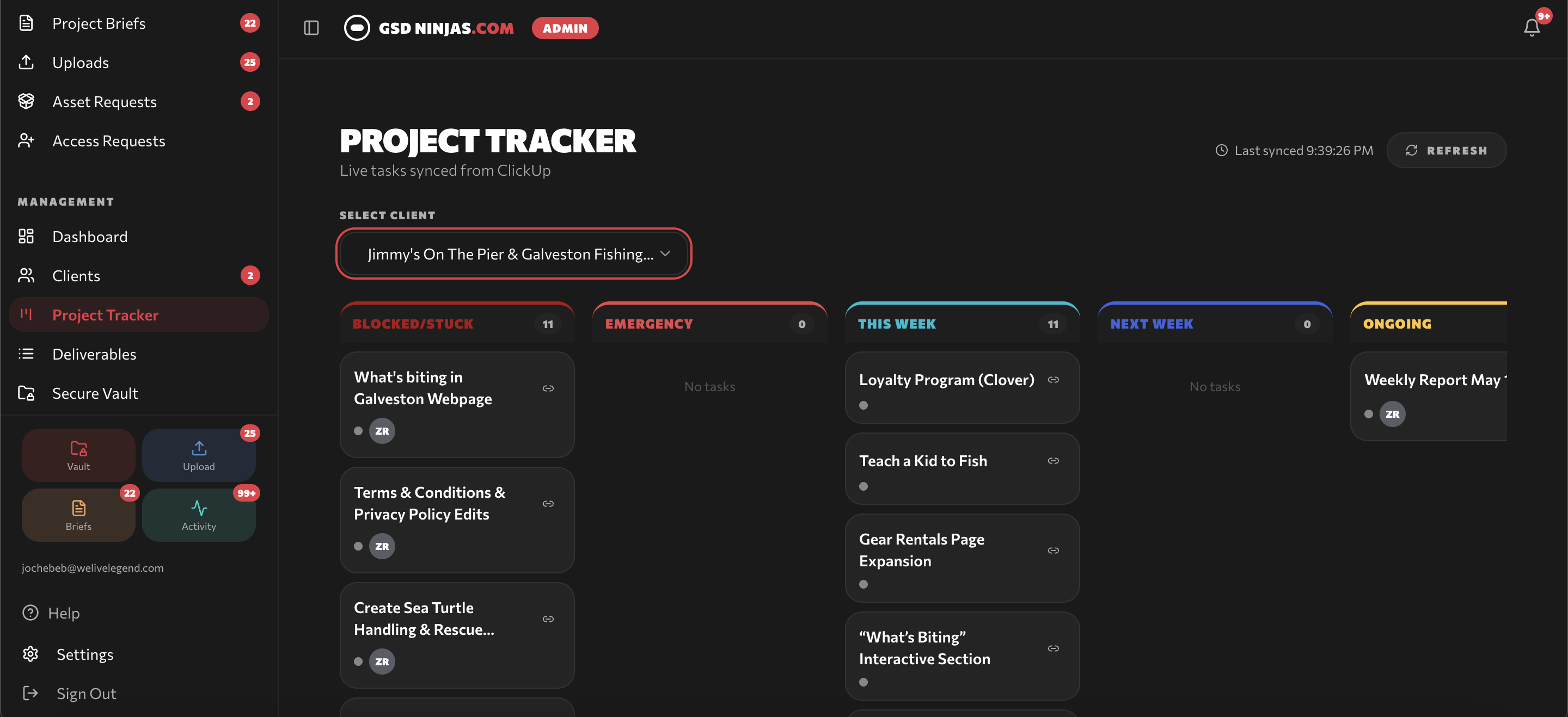 Operations & Backend Infrastructure desktop mockup