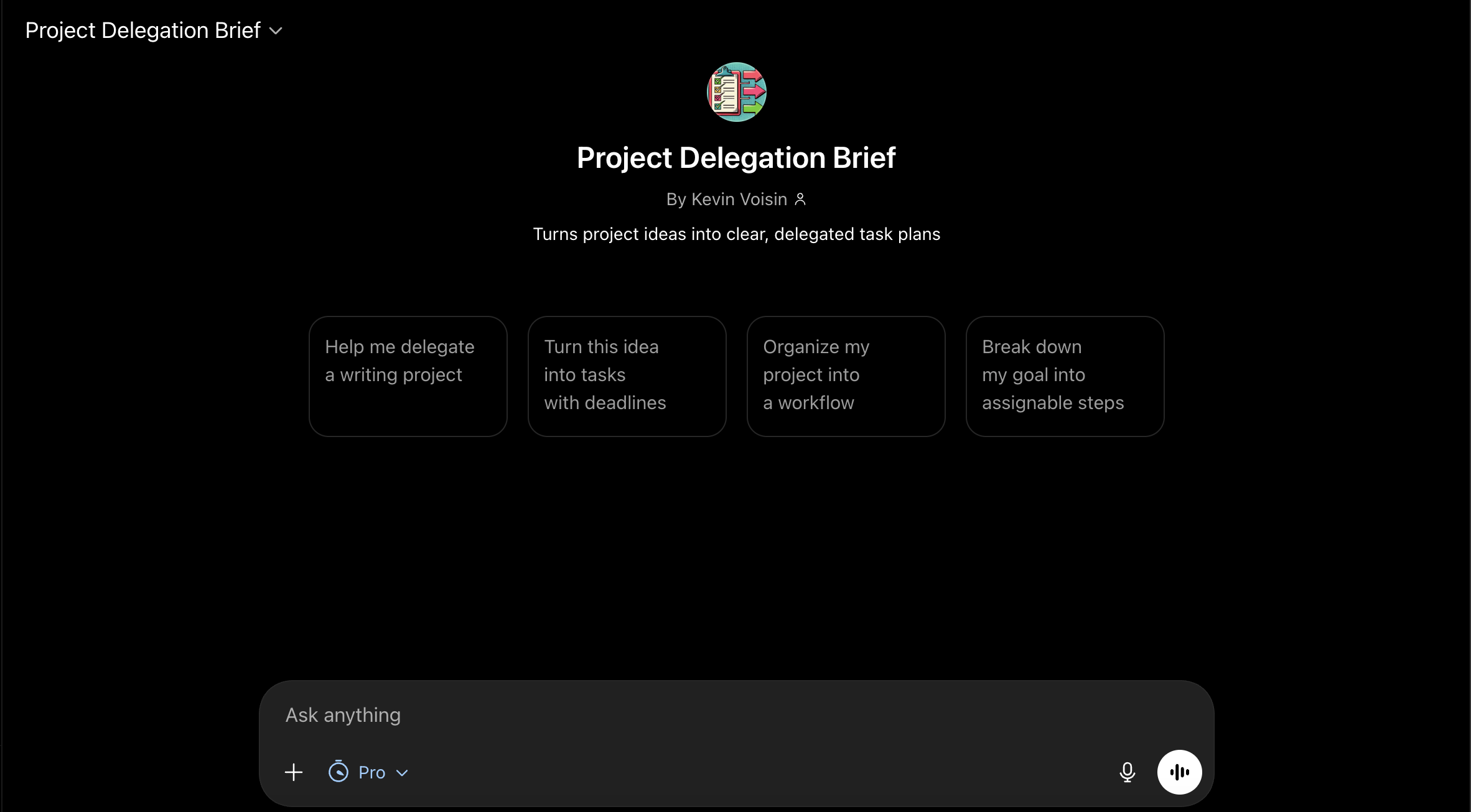 Custom GPT assistant interface for clients