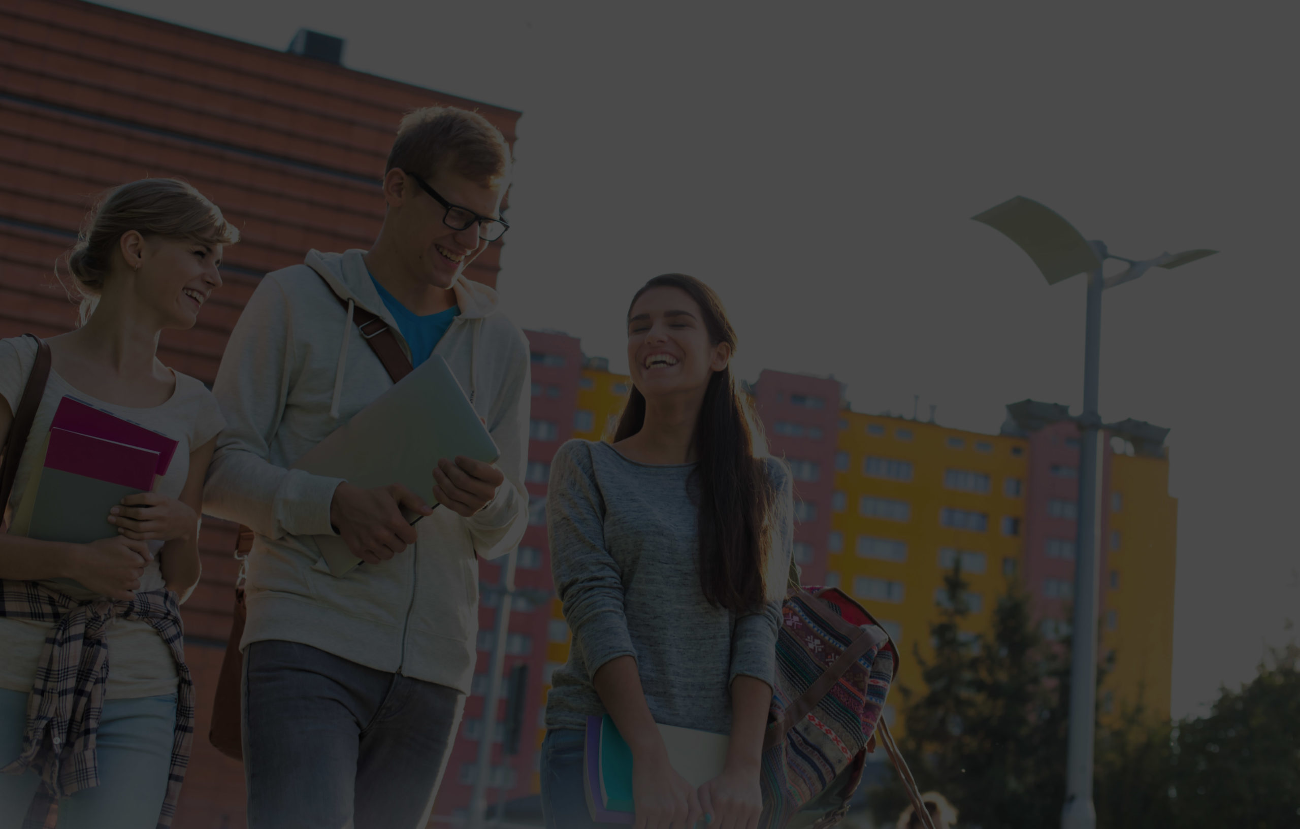 Students walking