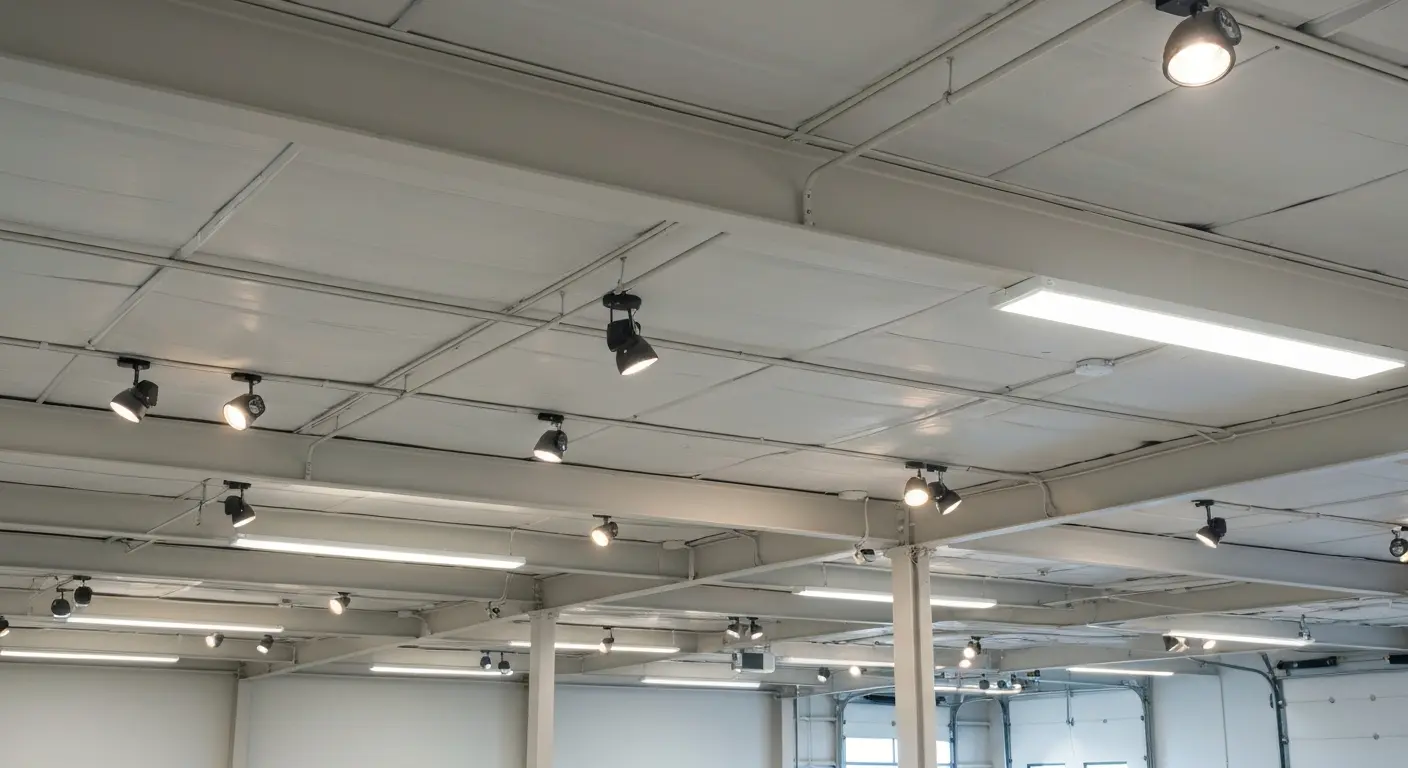 Commercial lighting control installation