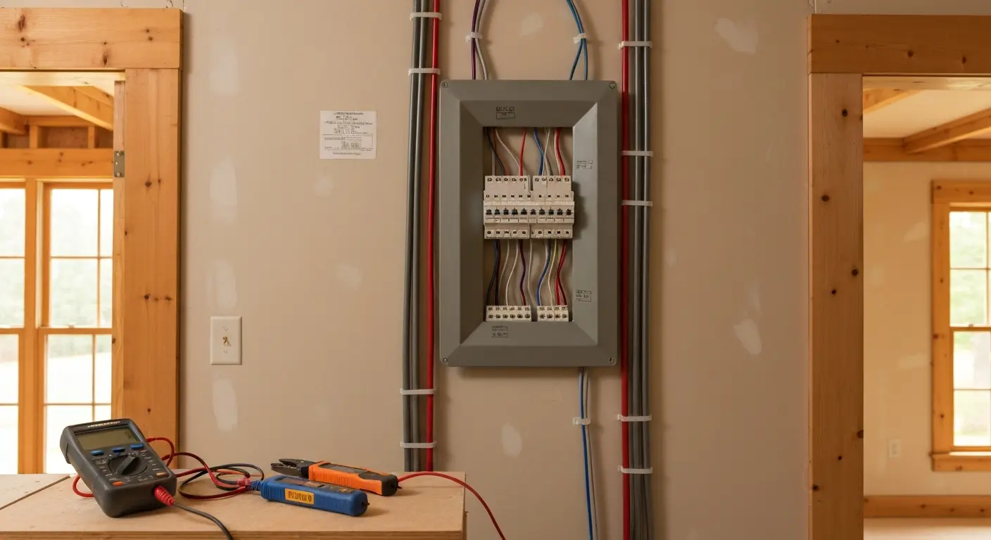 Residential electrical wiring installation