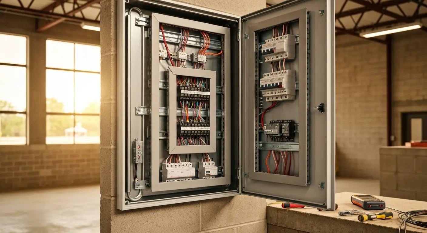 Commercial electrical panel installation