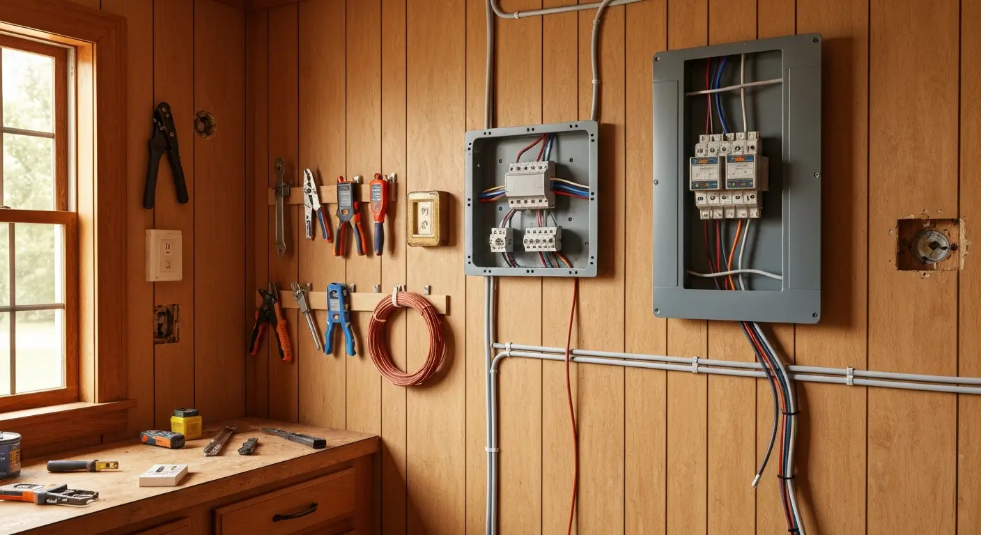 Residential electrical work in Lindale home