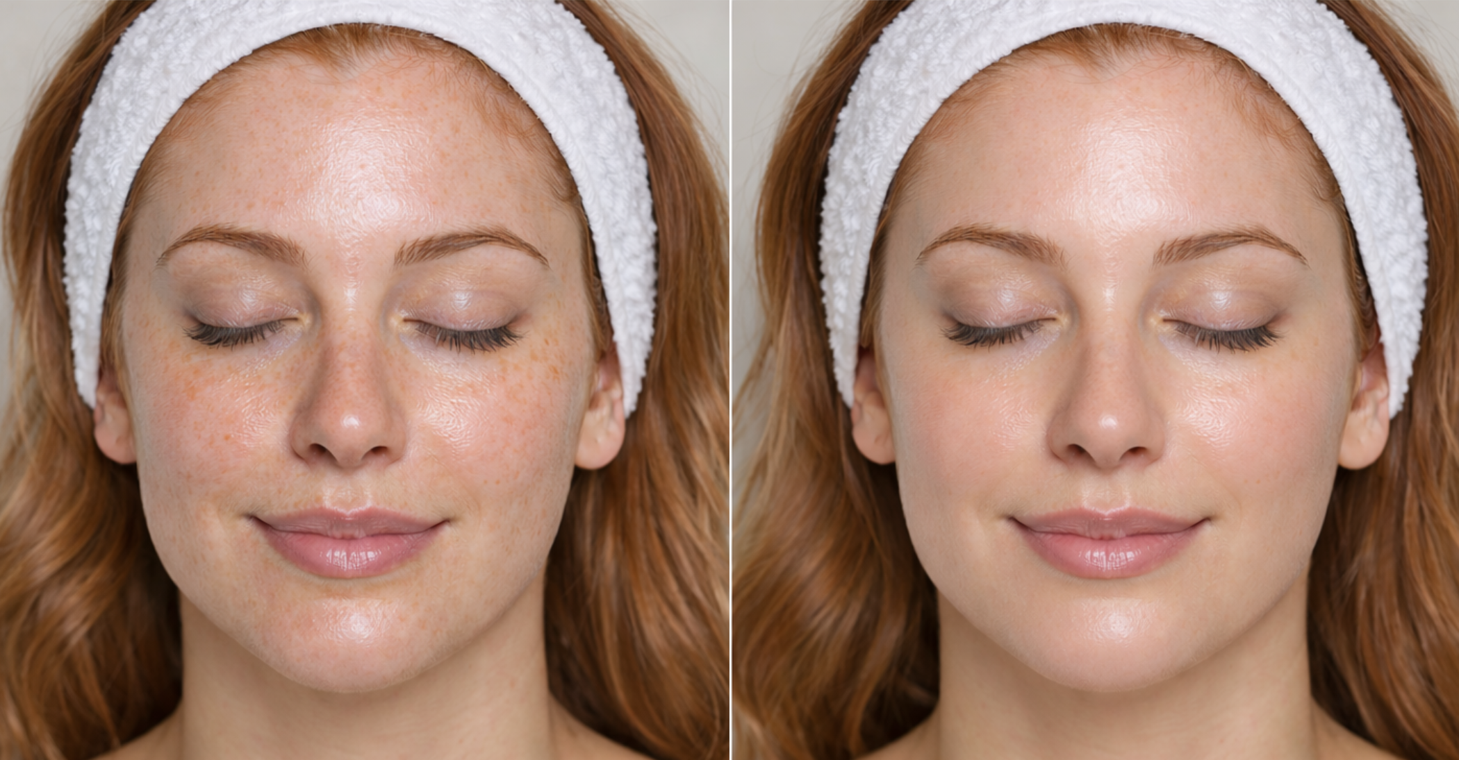 HydraFacial before and after at Nu Way Beauty — client one