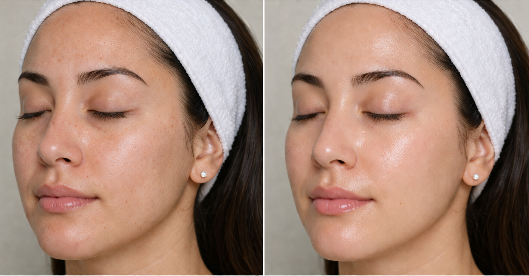 HydraFacial before and after at Nu Way Beauty — client two