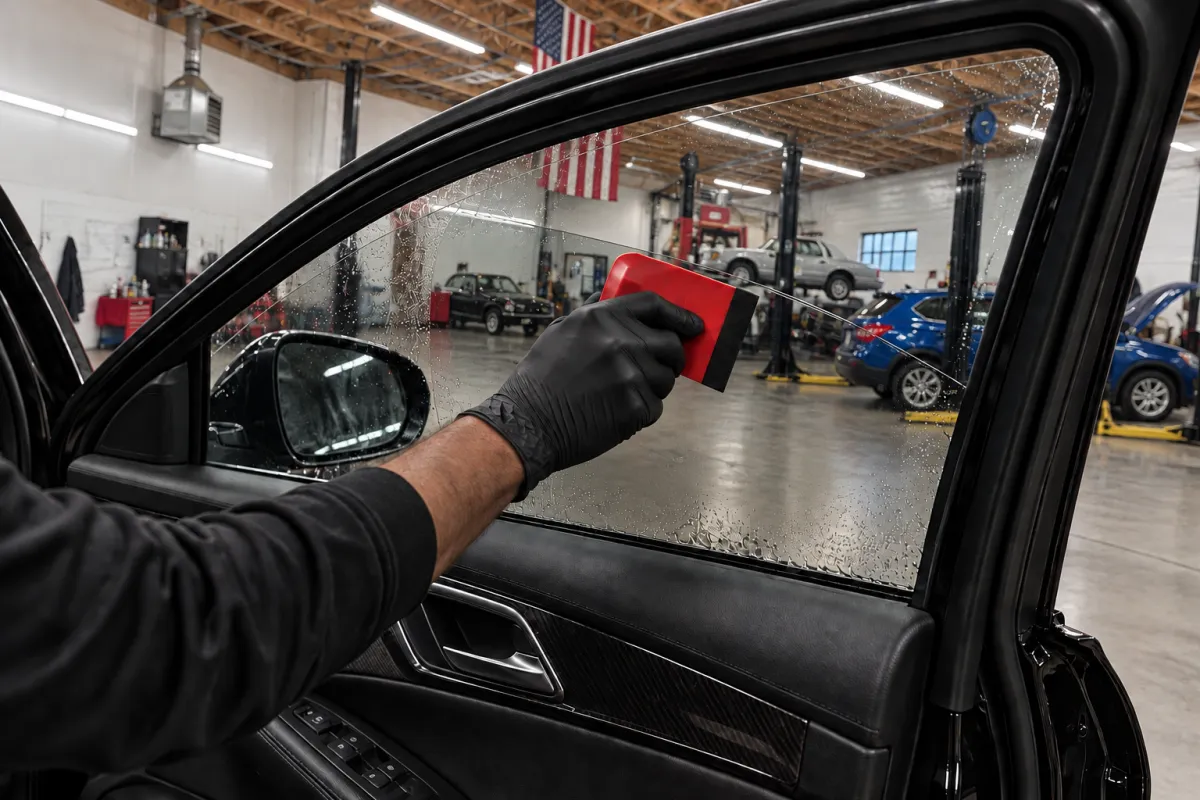 Window tint film installation