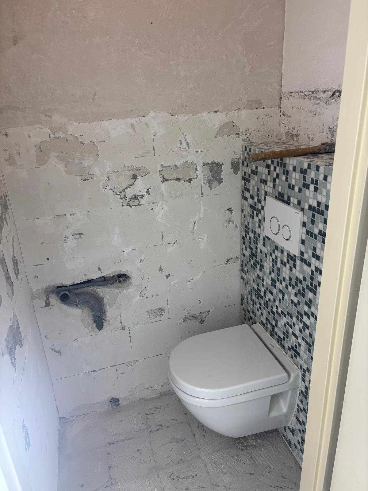 Oude situatie van het separate toilet beneden in Heerde