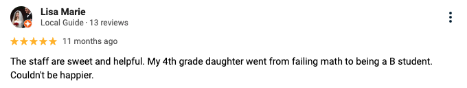 Five star Google review from Lisa Marie