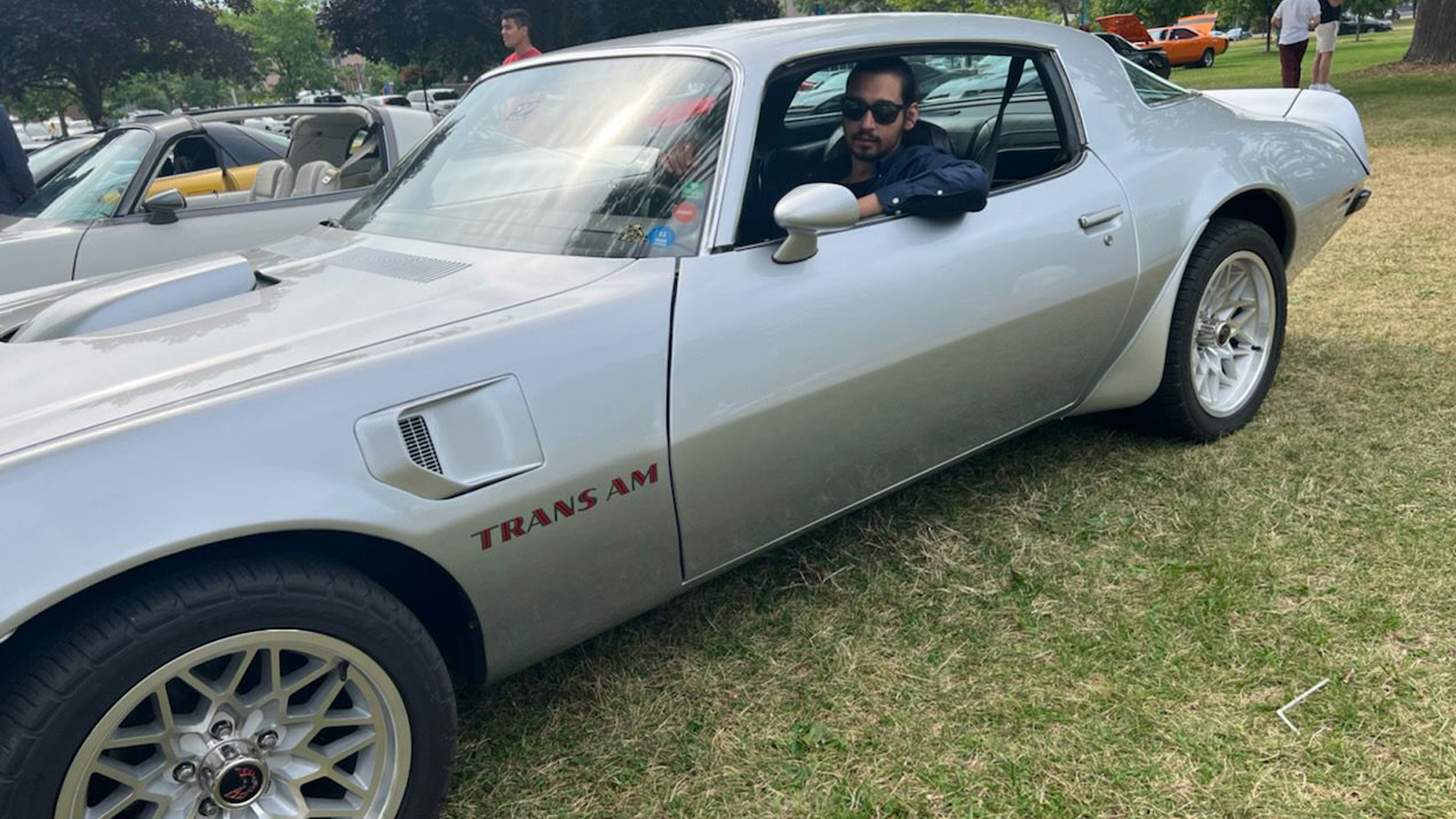 Johnny Pomykacz driving his father's Pontiac Firebird Trans Am