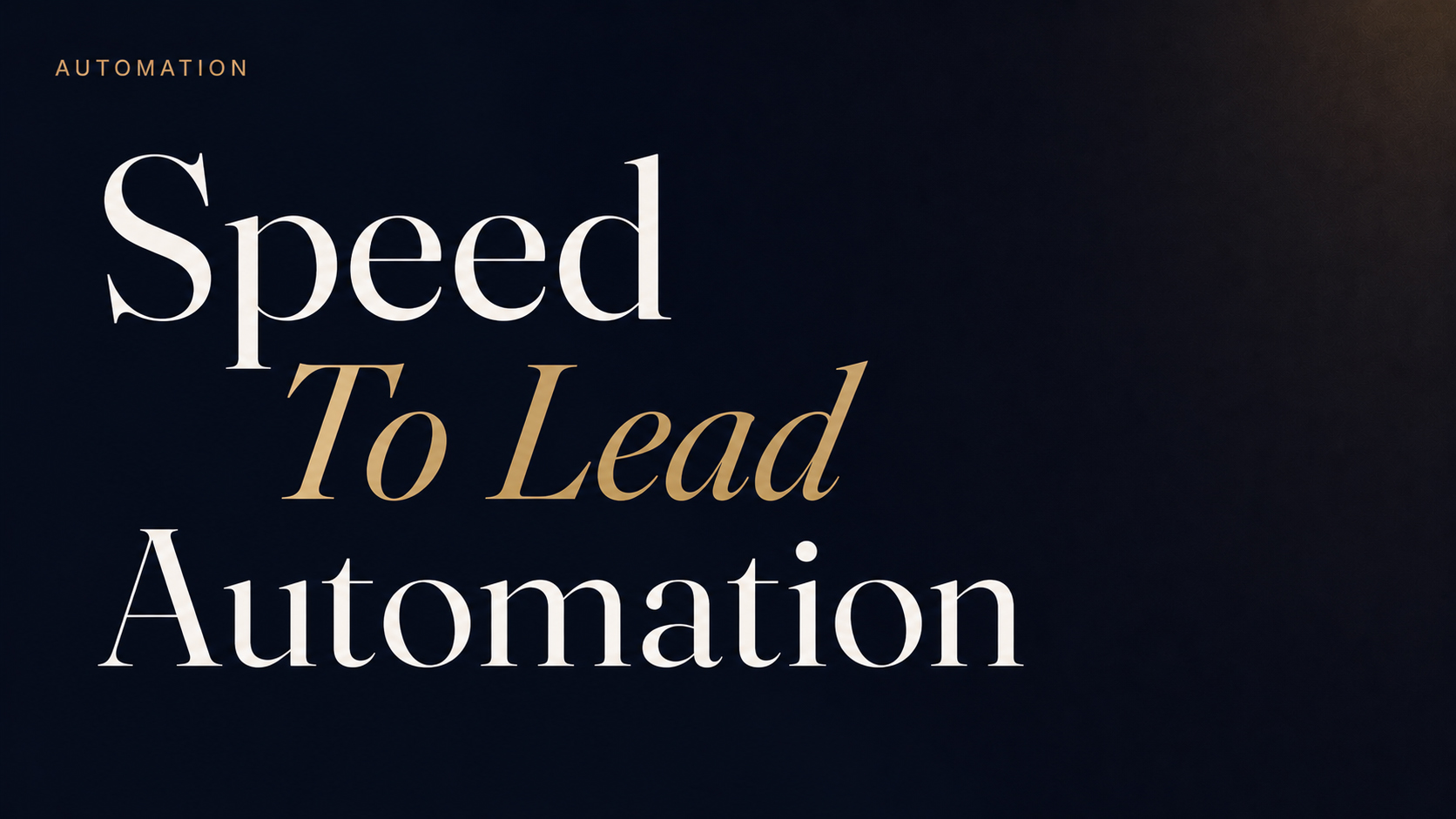 The speed-to-lead playbook