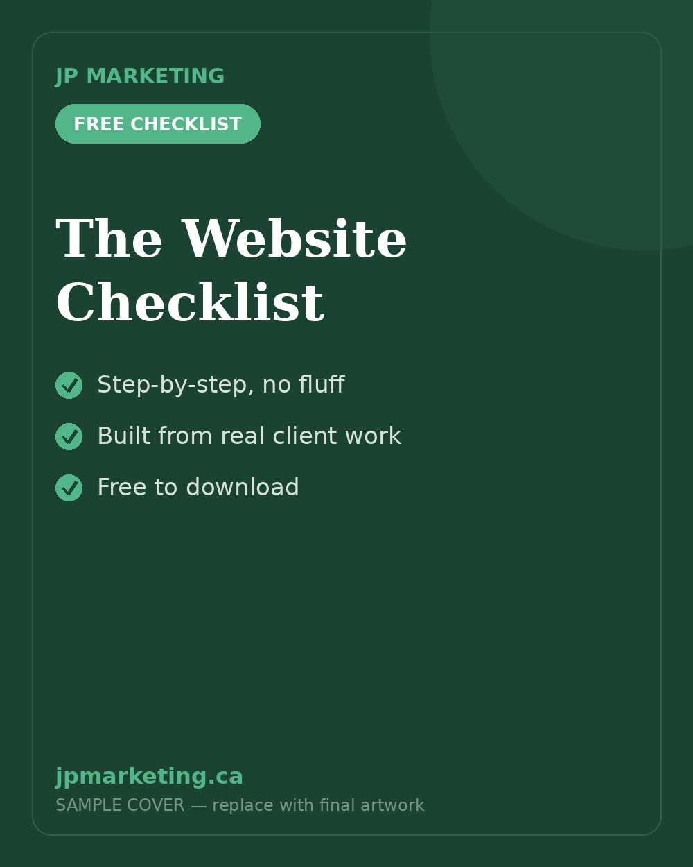The Website Checklist cover