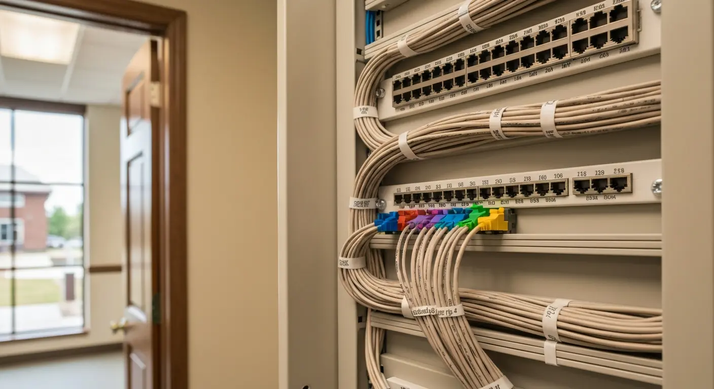 Patch panel and termination work
