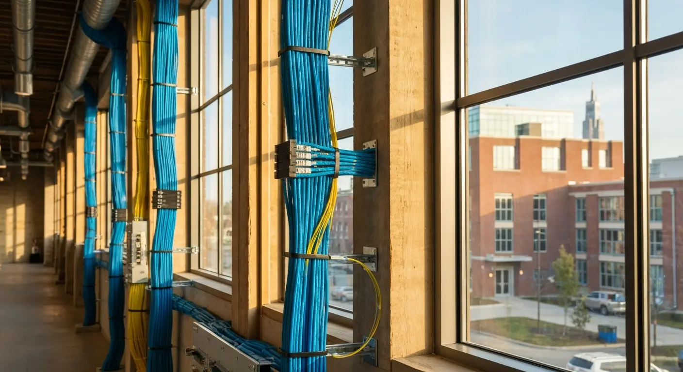 Voice and data cabling installation