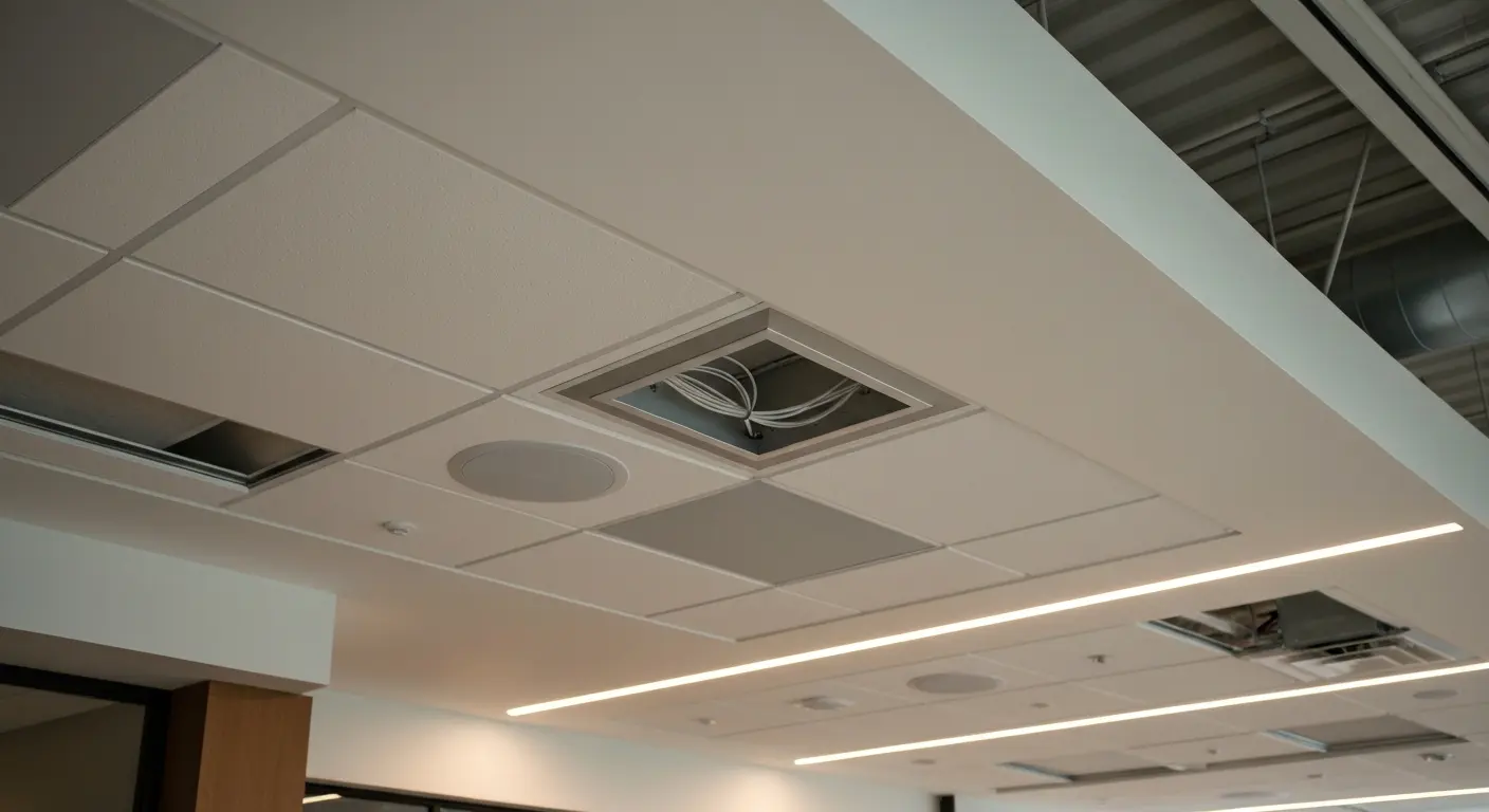 Acoustic sound masking installation