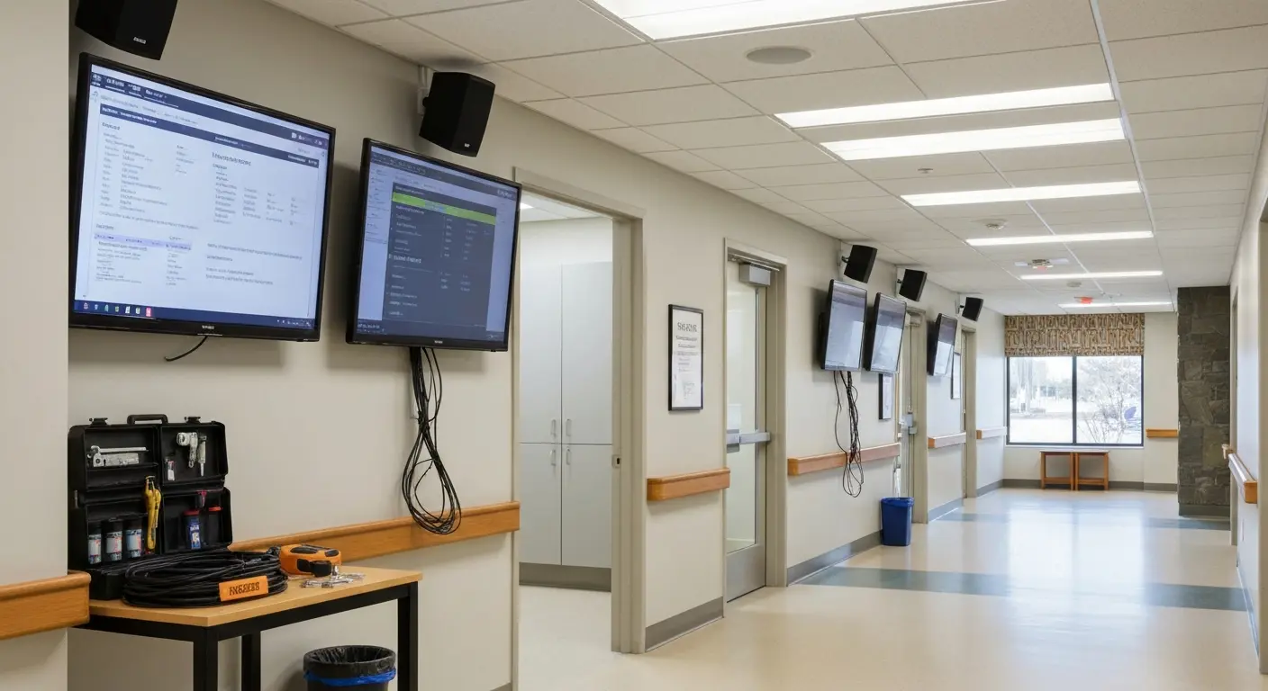 AV installation in healthcare facility