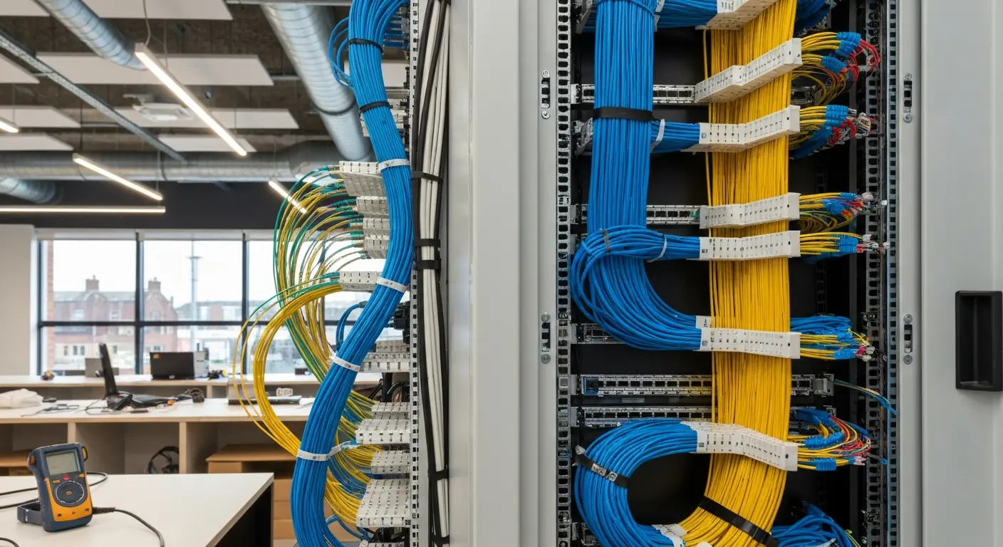 Voice and data cabling installation