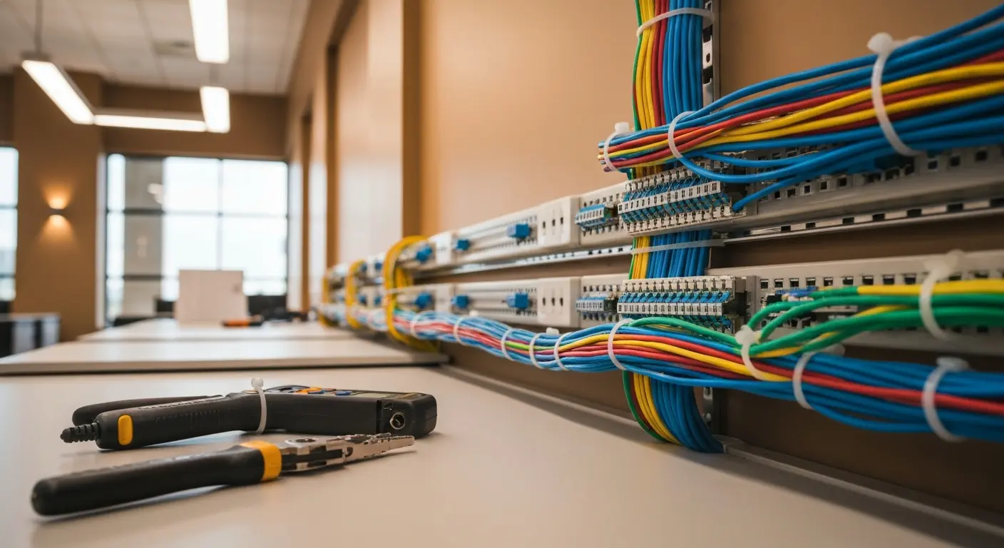 Voice and data cabling installation