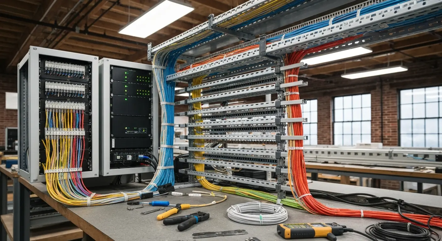 Data cabling installation in Portland business