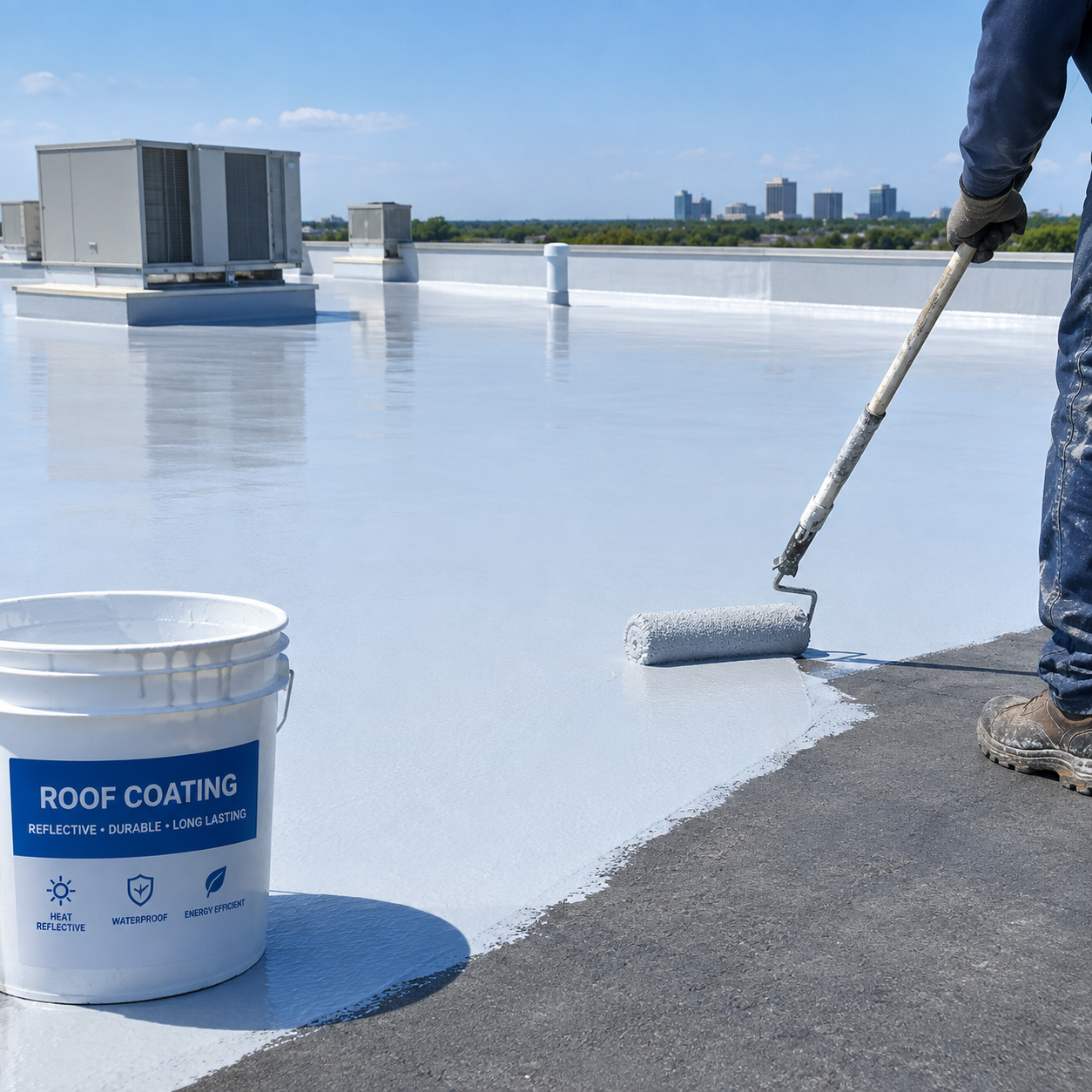 Commercial flat roof